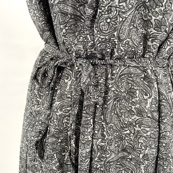 Converse One Star XL Sundress Semi Sheer Gray and Black Paisley Wrinkle Resist - Picture 5 of 9